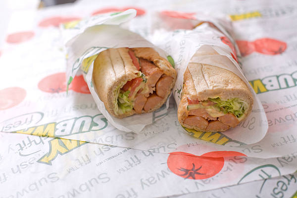 subway sandwich paper