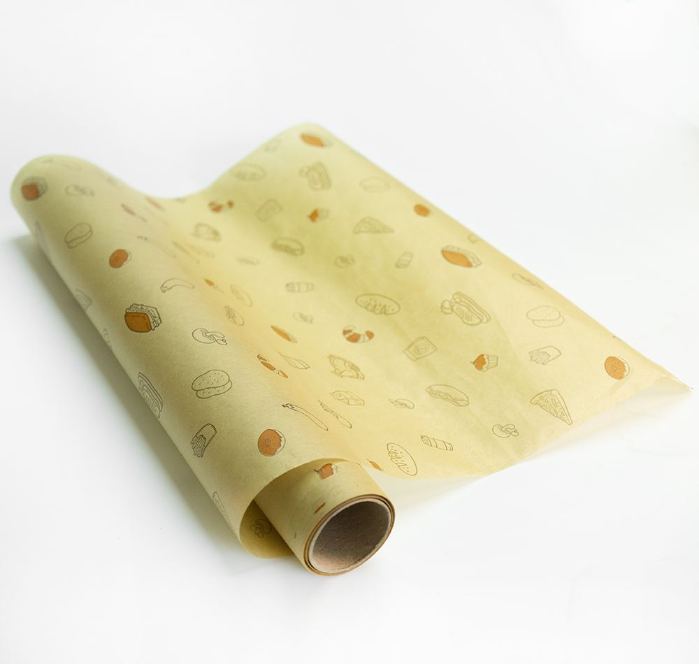 Eco Compostable Unbleached Silicone Coated Custom Food Wrapping