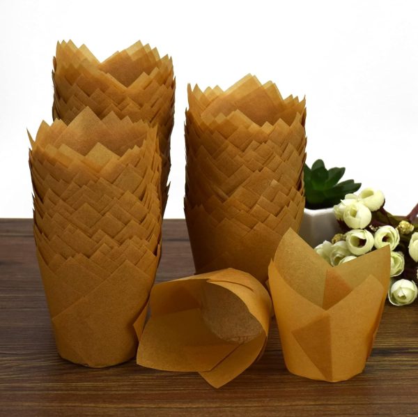 non-stick tulip baking cup for professional baking