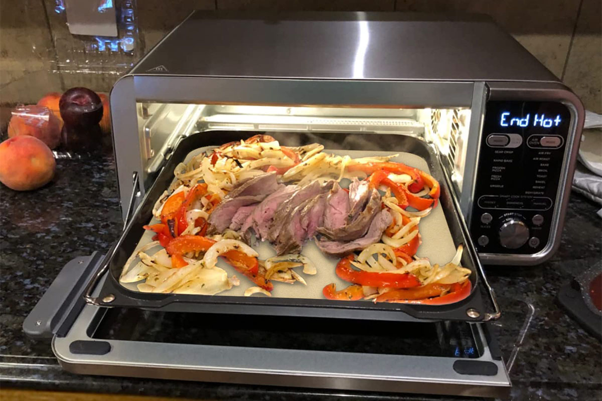 Parchment baking paper is used as a liner for baking trays to hold food